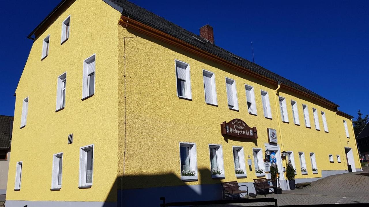 Pension & Gasthof Erbgericht Hoehenlage 850M Marienberg Exterior foto